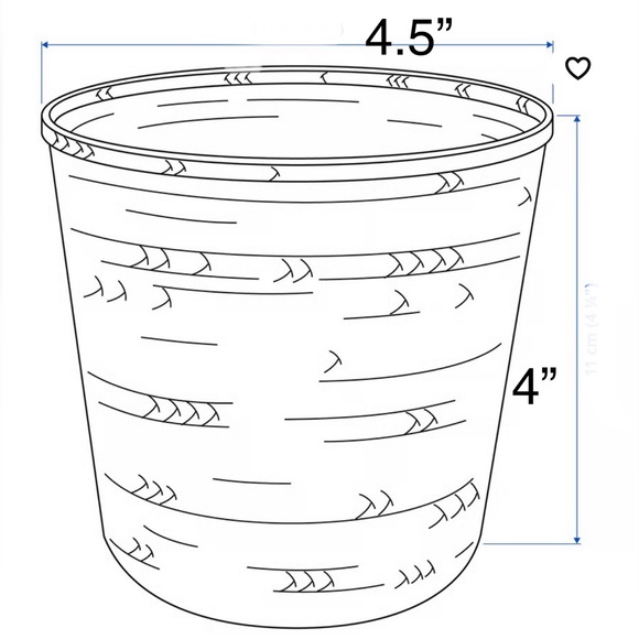 Plant pot, handmade bamboo Wide 4.5” X Length 4” - Picture 2 of 2